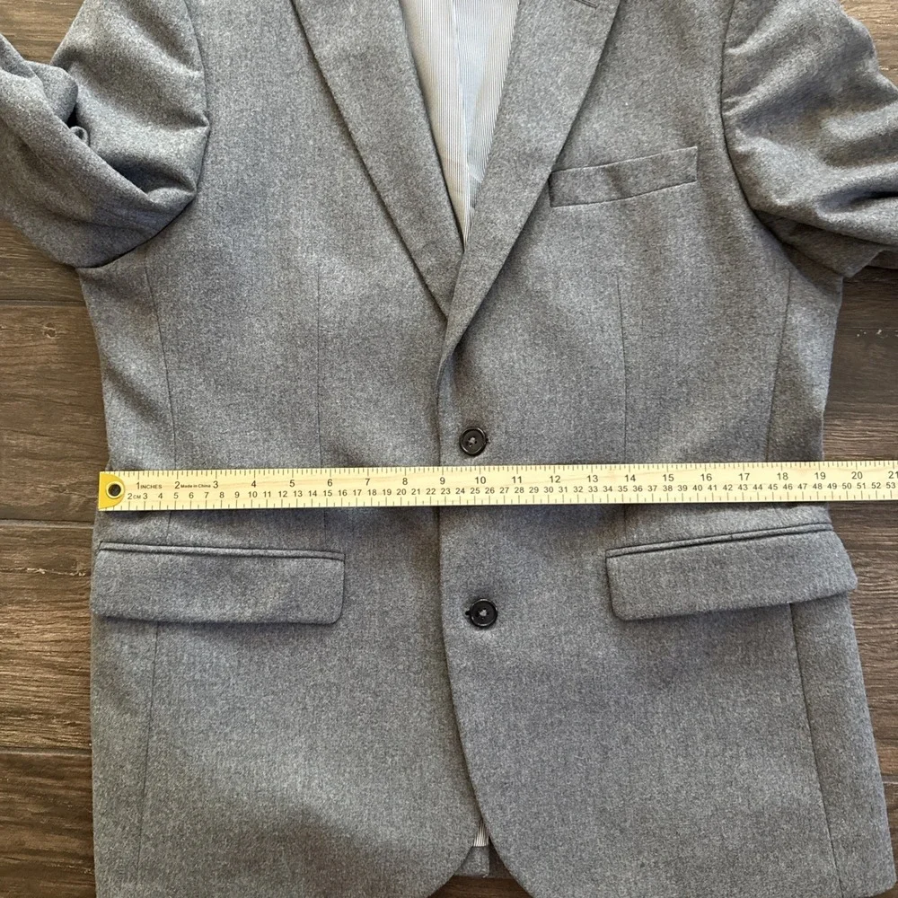 Wills Huckberry Stretch Wool Suit Men 40 Short 33x31 Gray Heather Two Piece